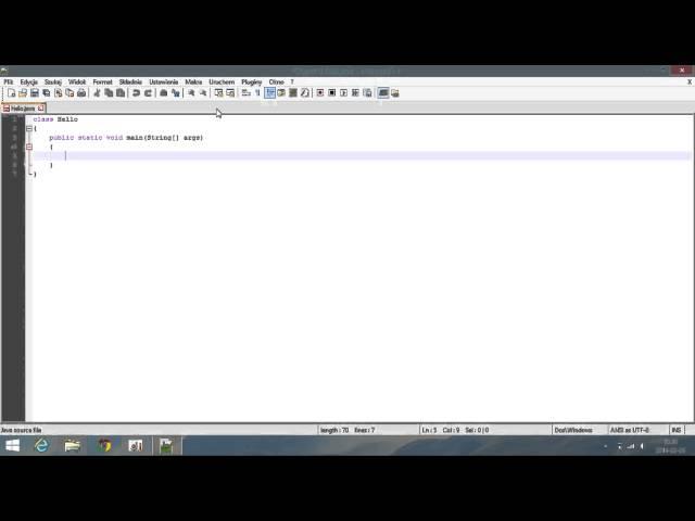 Nauka Javy - Odcinek 1 "Pierwszy program, Hello World"