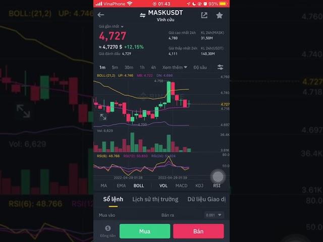 Trade Coin trực tiếp trên sàn Binance