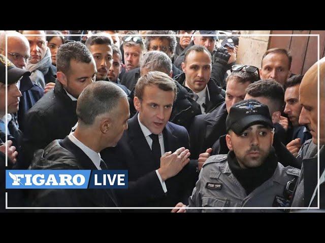 ALTERCATION entre Macron et des policiers israéliens à Jérusalem