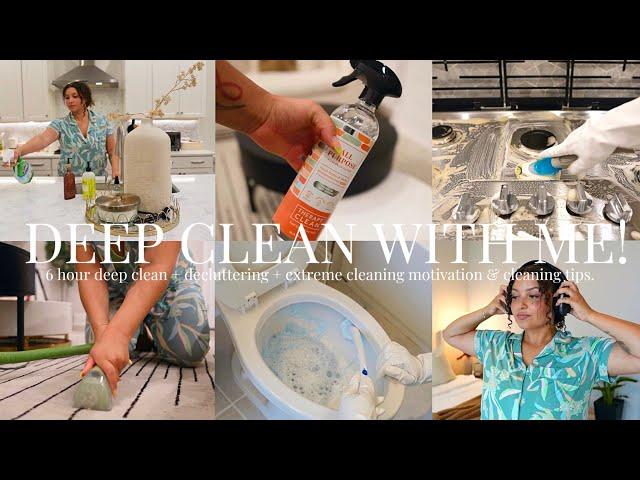 DEEP CLEAN MY HOUSE WITH ME| extreme cleaning motivation + satisfying all day mom clean & declutter!