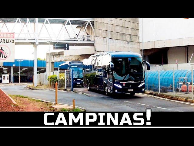 MUITOS ÔNIBUS DIFERENTES NA RODOVIÁRIA DE CAMPINAS | MOVIMENTO NO FINAL DO DIA RODOVIÁRIA