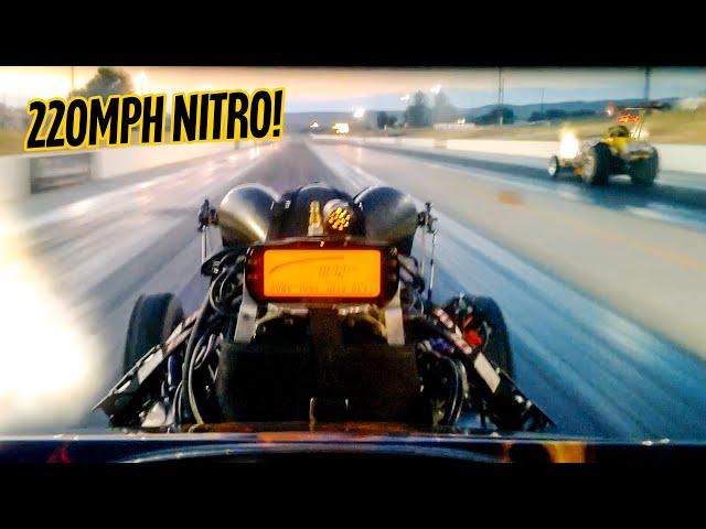 Nitro Altered Almost Hits The Wall at 220mph (Amazing Driver's View)