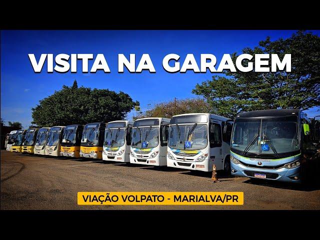 VISITA na garagem da VIAÇÃO VOLPATO em Marialva/PR - Muitos ônibus clássicos