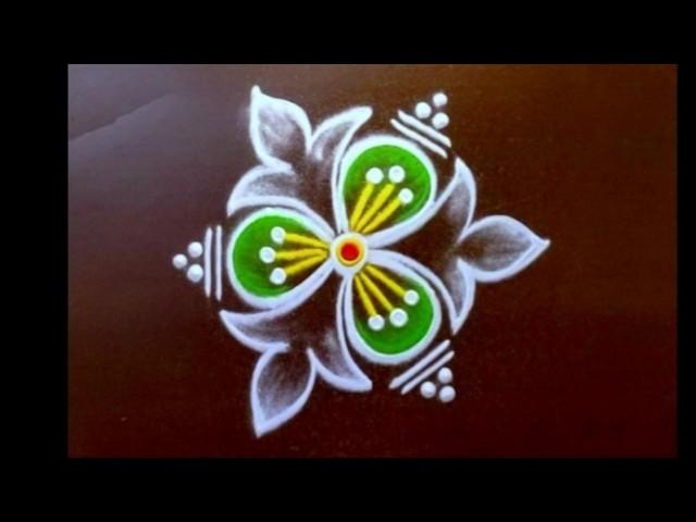 5 Beautiful kolams  latest muggulu collection  3*2 dots attractive mini rangoli designs  rangoli