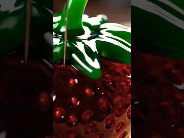 Glass Strawberry  | Hyper-Realistic ASMR Slice in 4K