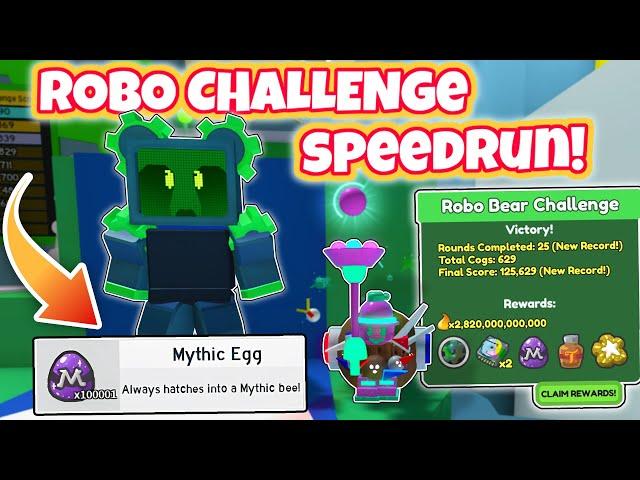 I Speedrun the Robo Challenge and Literally break Bee Swarm..