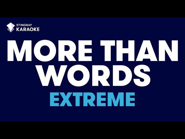 Extreme - More Than Words (Karaoke with Lyrics)