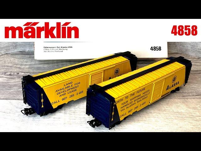 MARKLIN 4858 - Alaska Railroad Box Car Set - Unboxing & Model Railway Review | Märklin