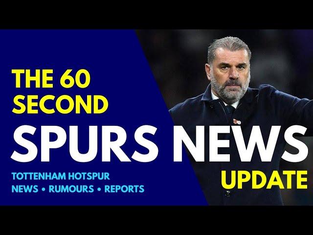 THE 60 SECOND SPURS NEWS UPDATE: "Ange Postecoglou is 100% Safe!" "Loan Deals Are on the Agenda!"