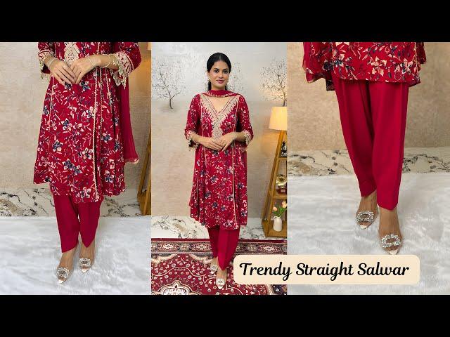 Trendy straight Salwar Cutting And Stitching /khari Shalwar Cutting /Salwar Design