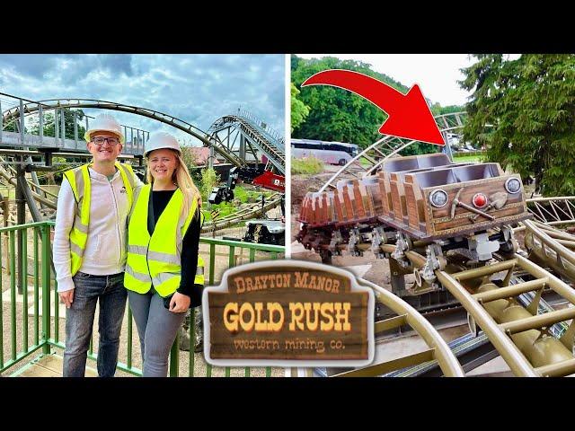 GOLD RUSH Construction Update & TESTING! Drayton Manor NEW Coaster!