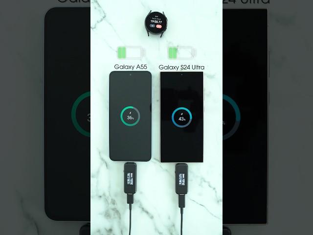 Samsung Galaxy A55 vs Galaxy S24 Ultra Charging Test! 🪫