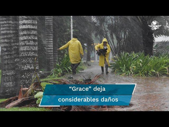 Las imágenes del impacto del huracán "Grace" por tierras mexicanas