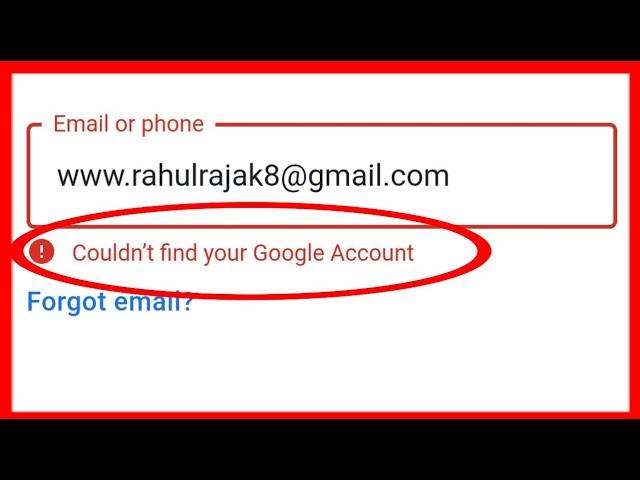 How To Fix Couldn't Find Your Google Account Problem !! Couldn't Find Your Google Account