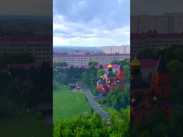 Russia city Stavropol heavy rain in summer#shorts