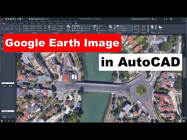 High resolution satellite image for AutoCad