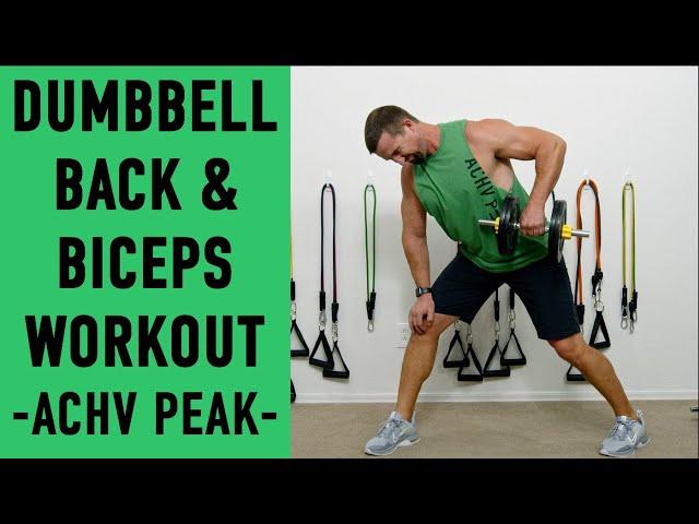 Dumbbell Back and Biceps Workout - Pull Workout @ACHVPEAK