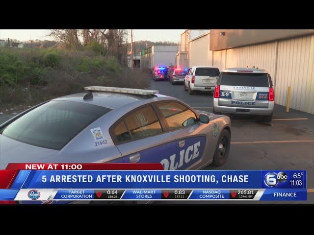 KPD: 5 arrested after Knoxville shooting, pursuit