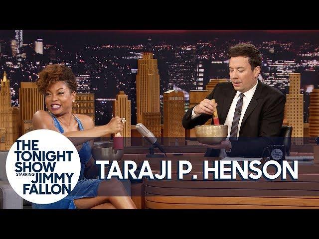 Taraji P. Henson Teaches Jimmy to Meditate with Tibetan Singing Bowls