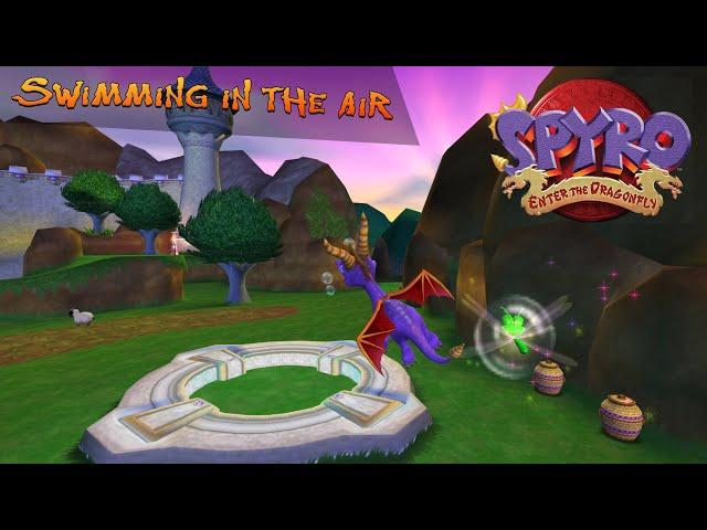 Spyro: Enter the Dragonfly | Swimming in the Air Glitch [Dragon Realms]