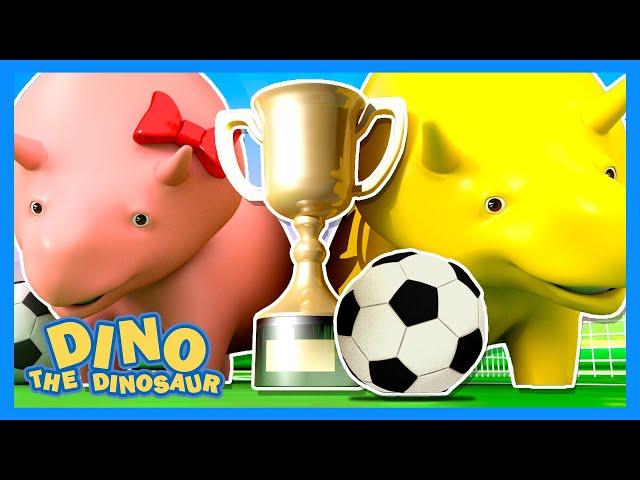 Dino the Dinosaur Plays Football | Special FIFA WORLD CUP 2022 |  Best Soccer Episodes