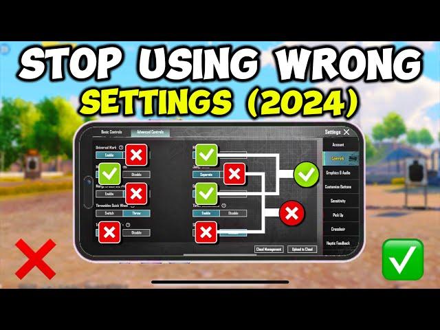 PUBG MOBILE BEST SETTINGS 2024  NEW SETTINGS + SENSITIVITY 