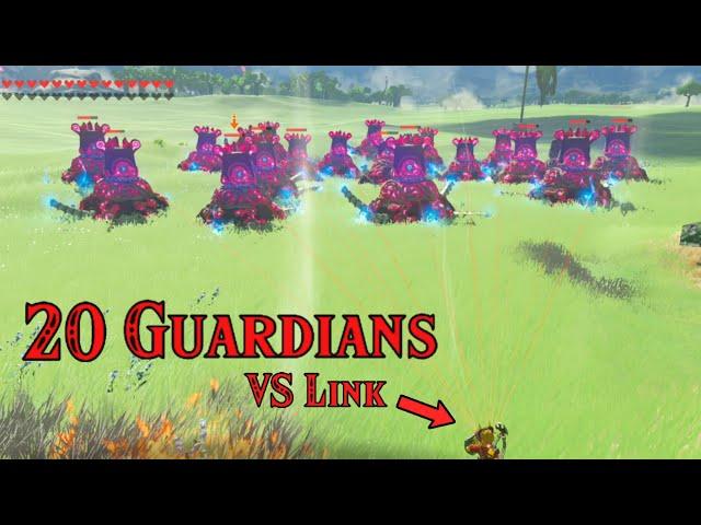 Fighting a GUARDIAN ARMY in Breath of the Wild!