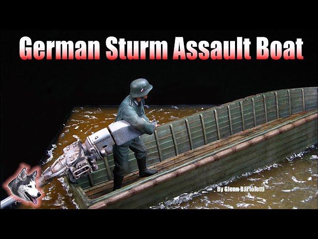 Dragon Models 1/35 German Sturm Assault boat Diorama.