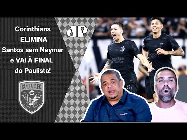 "SABE O QUE É MAIS LOUCO??? O Corinthians ELIMINOU o Santos, o Neymar NÃO JOGOU e..." VEJA DEBATE!