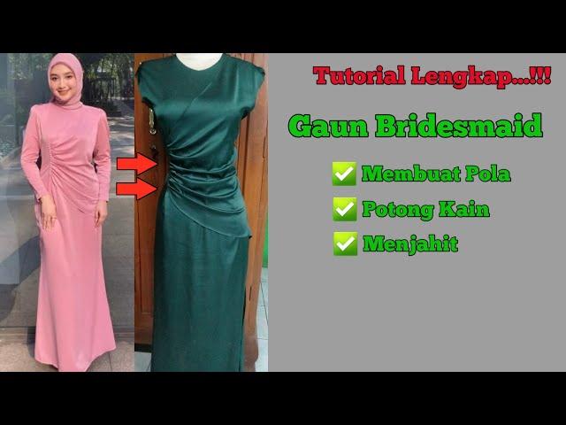 menjahit gaun bridesmaid