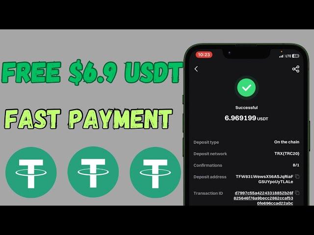 FREE USDT: Claim Free $6.90 USDT To Trust Wallet • Free USDT Mining Site No Investment