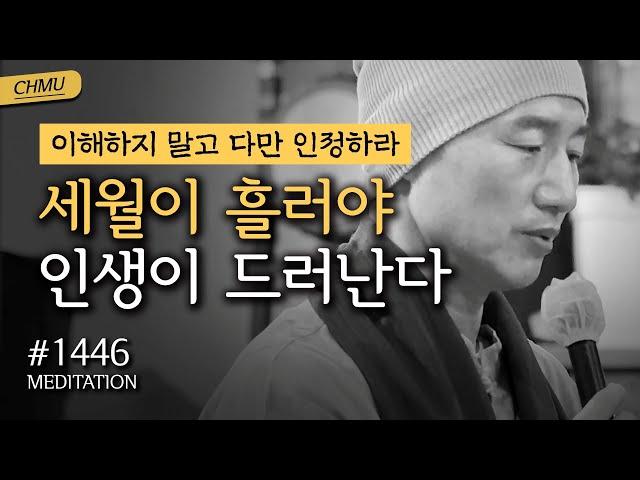 1446일 수행ㅣ사람을 이해하려 노력하지 말고, 일부만 보고 모두 안다고 생각하지 말라 ️세월이 흘러야 인생이 드러난다 ️이해하지 말고 다만 인정하라