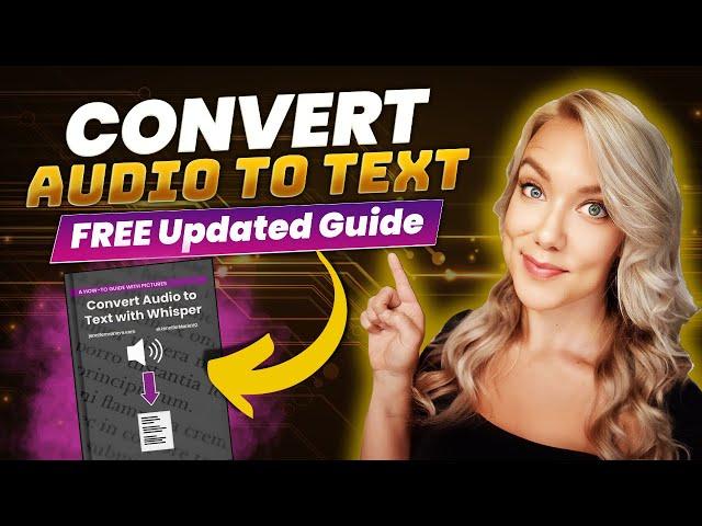 Convert Audio/Video to Text for FREE with Whisper AI (Updated Tutorial + eBook freebie)