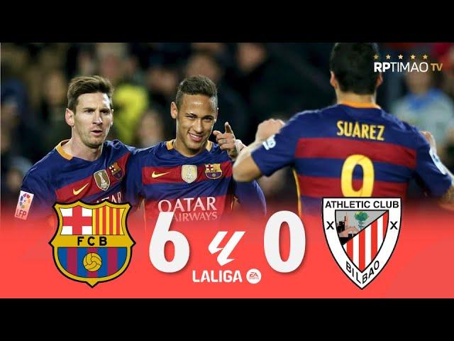 Barcelona 6 x 0 Athletic Bilbao (Neymar's Show) ● La Liga 15/16 Extended Goals & Highlights ᴴᴰ