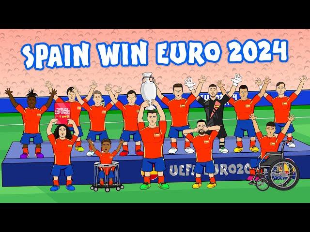 SPAIN WIN EURO 2024 (2-1 vs England Goals Highlights)