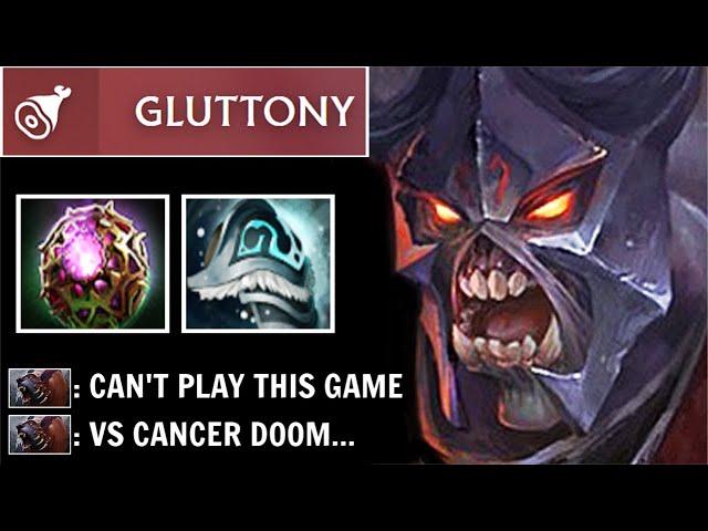 NEW GLUTTONY Doom is Cancer! Delete Ursa Like a Pro 2x Devour +1 Abilities Level Carry All Dota 2