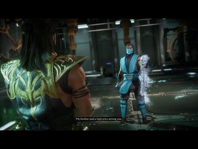 Kuai Liang confronts Shang Tsung about Bi-han from MK1