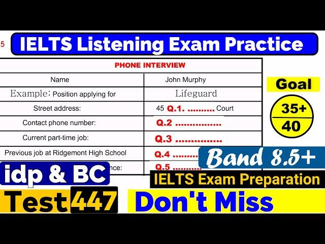 IELTS Listening Practice Test 2024 with Answers [Real Exam - 447 ]