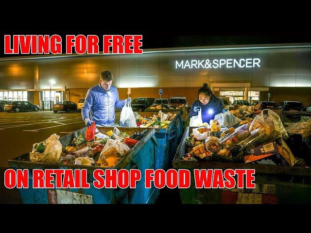 THIS IS NOT JUST FOOD, THIS IS M&S DUMPSTER DIVING FOOD, FREEGAN UK