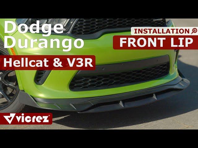 Vicrez V3R & Hellcat Style Front Lip vz102523 | Dodge Durango 2021-2023 | INSTALLATION