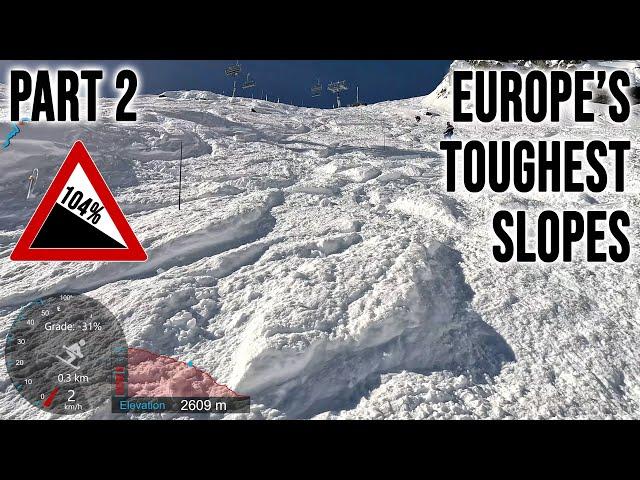 [4K] Europe's Toughest Slopes Part 2 - Black Wall - Swiss Wall / Chavanette - Ibex Black, GoPro HERO