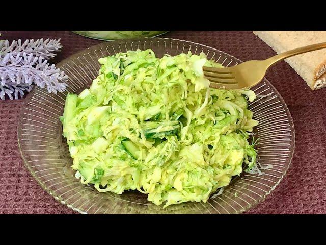 I take CABBAGE and make a brilliant salad! A delicious recipe from the simplest products!