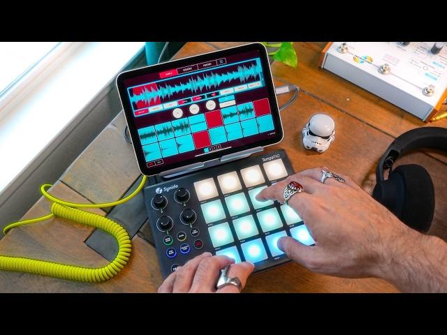 making a chill lofi beat on my ipad mini
