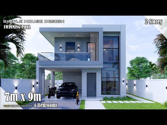 House Design | Simple House | 7m x 9m  2 Storey | 4 Bedrooms