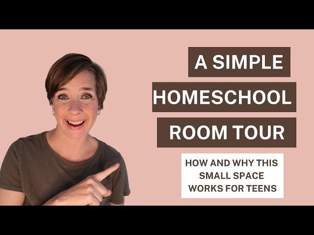 Homeschool Room Tour || Simple Homeschool Space || Homeschooling Middle School and High School