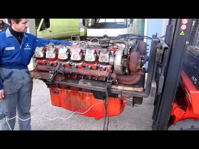 Mercedes Benz OM 444 LA 12V engine start