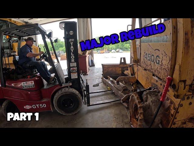 Major problems equals major restoration work on this John Deere 450G dozer rebuild Part1