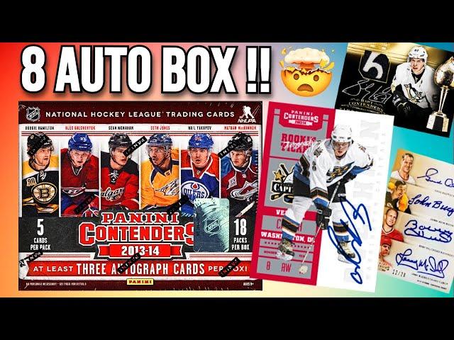 8 AUTOS !! 2013-14 Panini Contenders Hockey Hobby Box Opening !