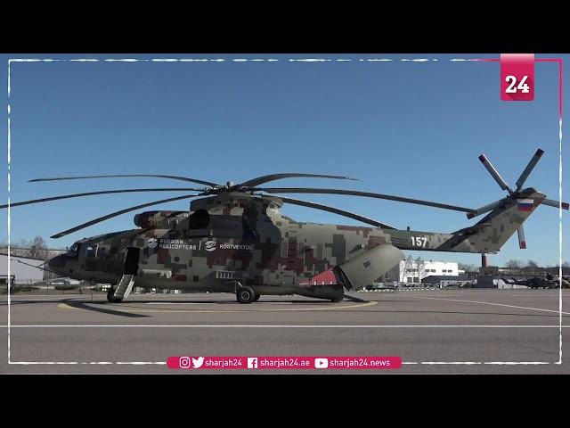 Stockshots of Russia's MI 26T2V helicopter