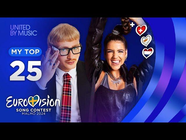 Eurovision 2024: MY TOP 25 (so far) [NEW]